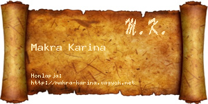 Makra Karina névjegykártya